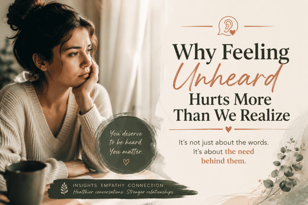 Why Feeling Unheard Hurts More Than We Realize